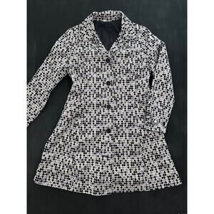 Women's Polka Dot Double-Breasted Coat Size Medium
